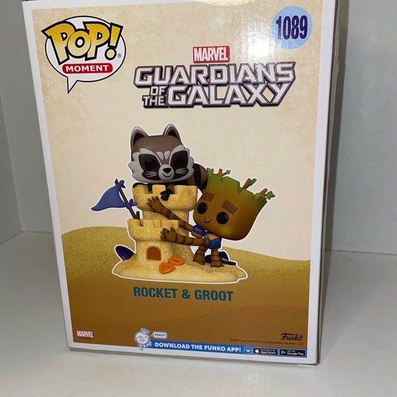 Funko Pop! Moment Marvel Groot & Rocket Beach Day Vinyl Figure BoxLunch Exclusiv - Picture 2 of 2